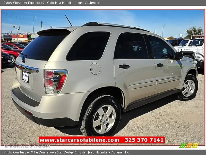 Gold Mist Metallic / Light Cashmere 2009 Chevrolet Equinox LS