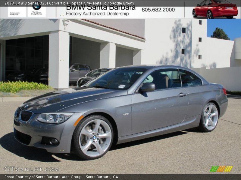 Space Gray Metallic / Saddle Brown 2013 BMW 3 Series 335i Convertible