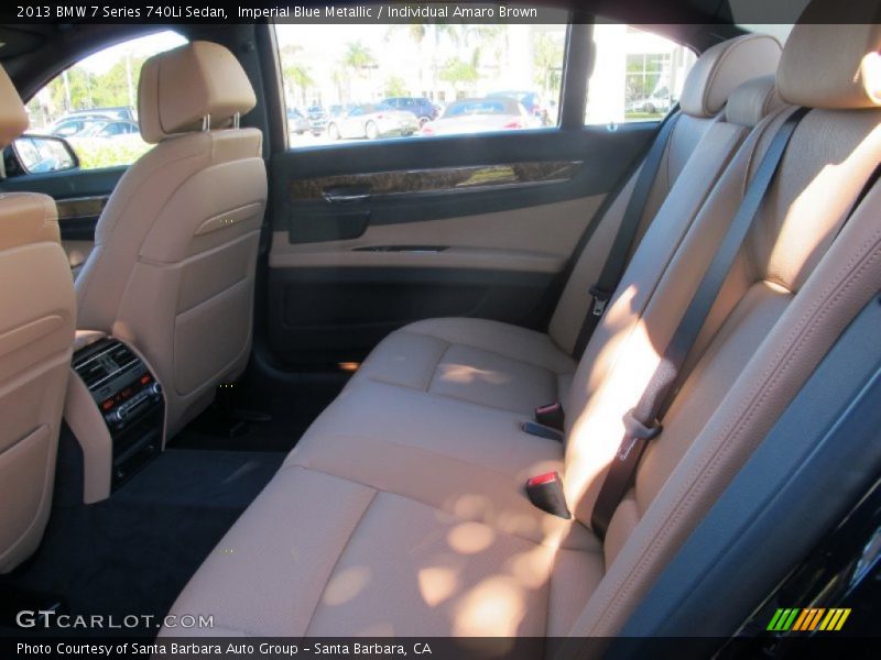Rear Seat of 2013 7 Series 740Li Sedan