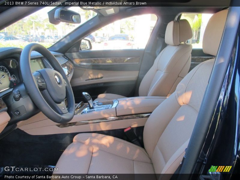 Front Seat of 2013 7 Series 740Li Sedan
