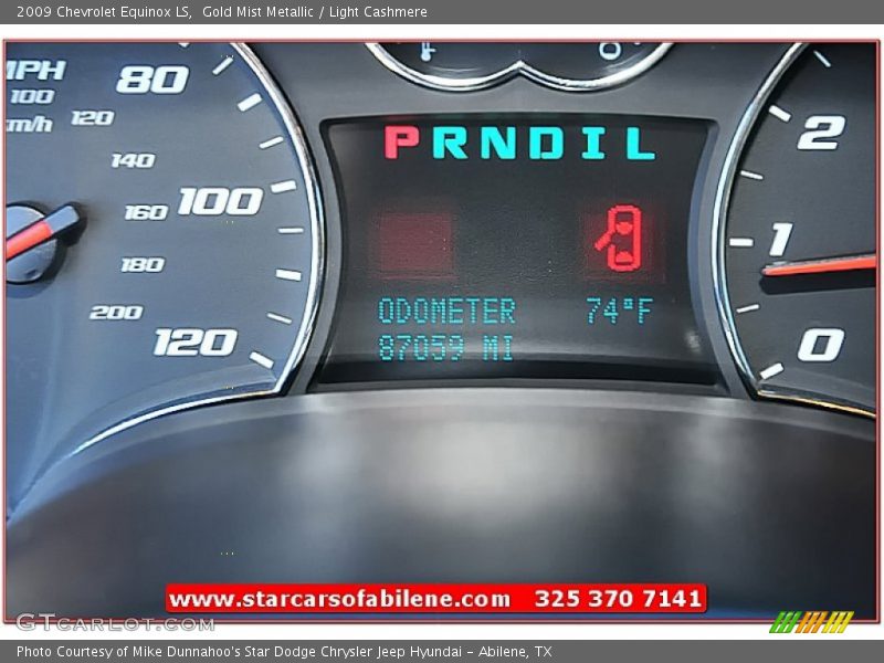 Gold Mist Metallic / Light Cashmere 2009 Chevrolet Equinox LS