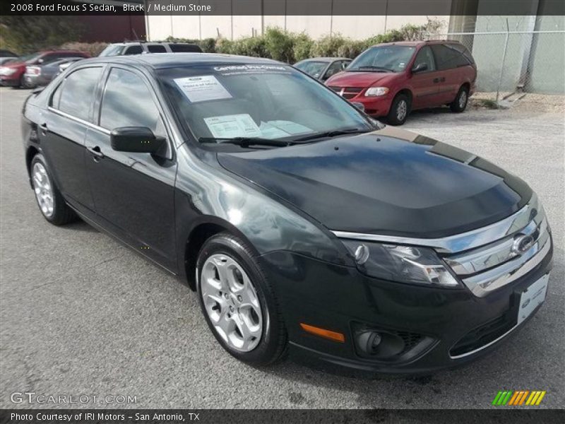 Black / Medium Stone 2008 Ford Focus S Sedan