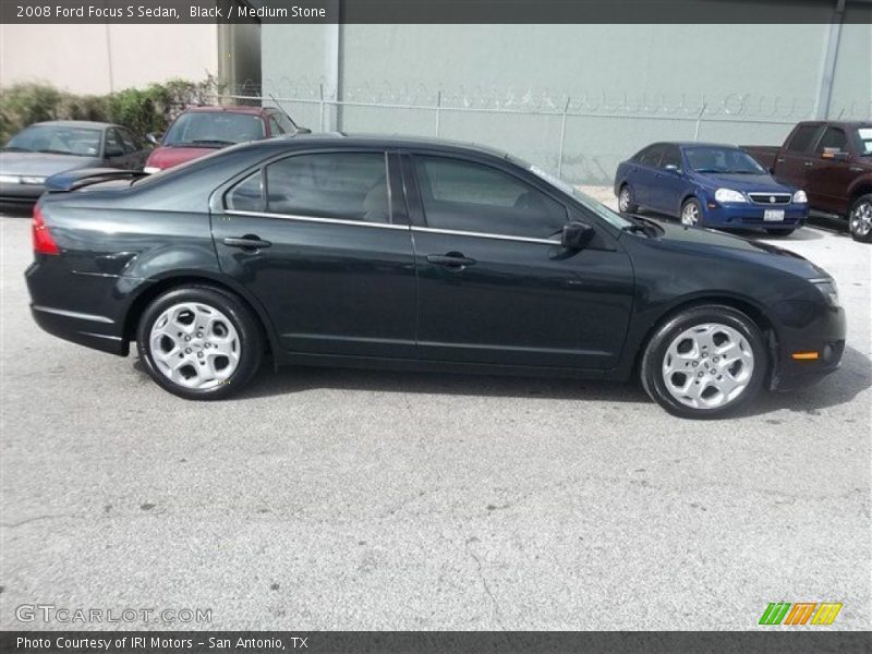 Black / Medium Stone 2008 Ford Focus S Sedan