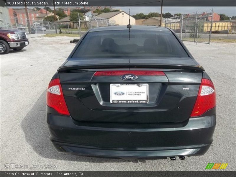 Black / Medium Stone 2008 Ford Focus S Sedan