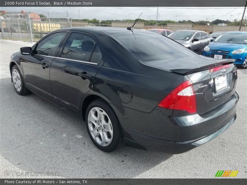 Black / Medium Stone 2008 Ford Focus S Sedan