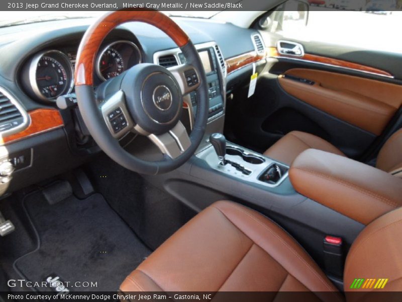 Mineral Gray Metallic / New Saddle/Black 2013 Jeep Grand Cherokee Overland