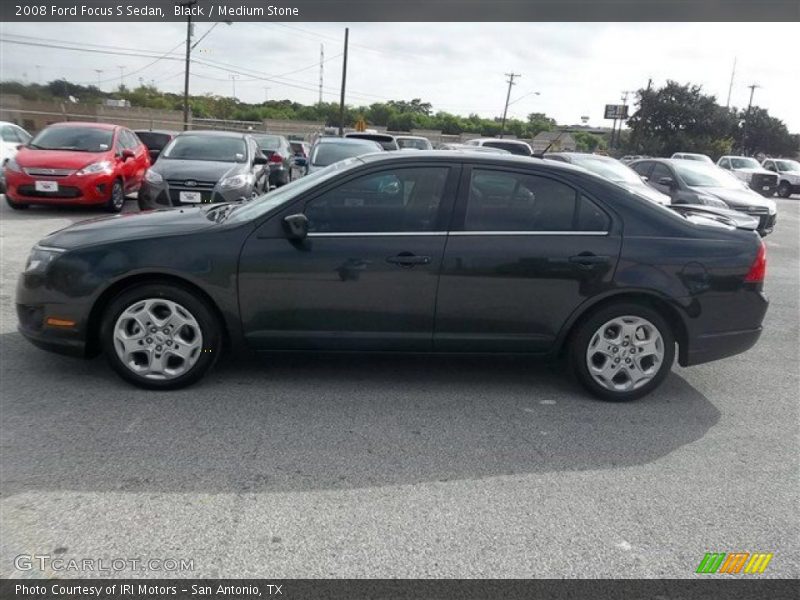 Black / Medium Stone 2008 Ford Focus S Sedan