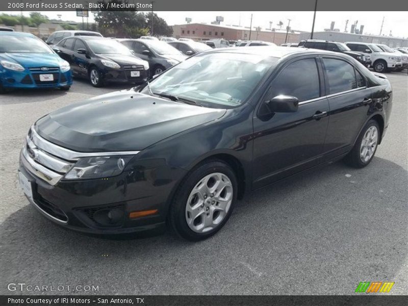 Black / Medium Stone 2008 Ford Focus S Sedan