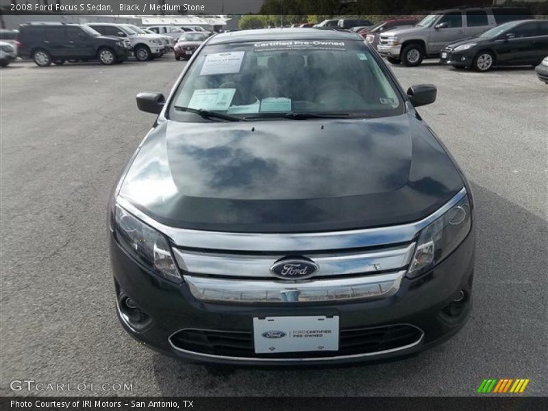 Black / Medium Stone 2008 Ford Focus S Sedan