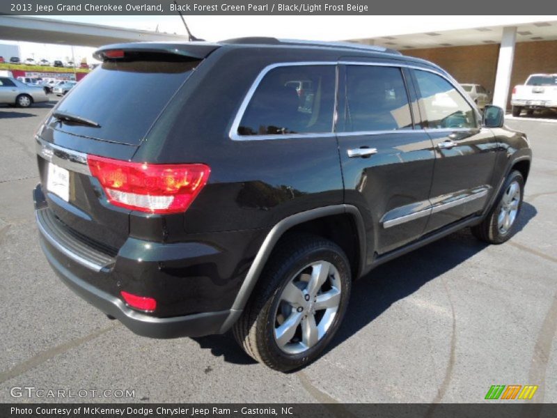 Black Forest Green Pearl / Black/Light Frost Beige 2013 Jeep Grand Cherokee Overland