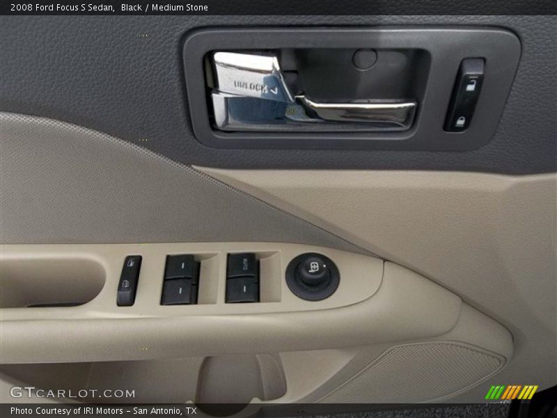 Black / Medium Stone 2008 Ford Focus S Sedan