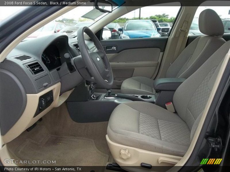 Black / Medium Stone 2008 Ford Focus S Sedan
