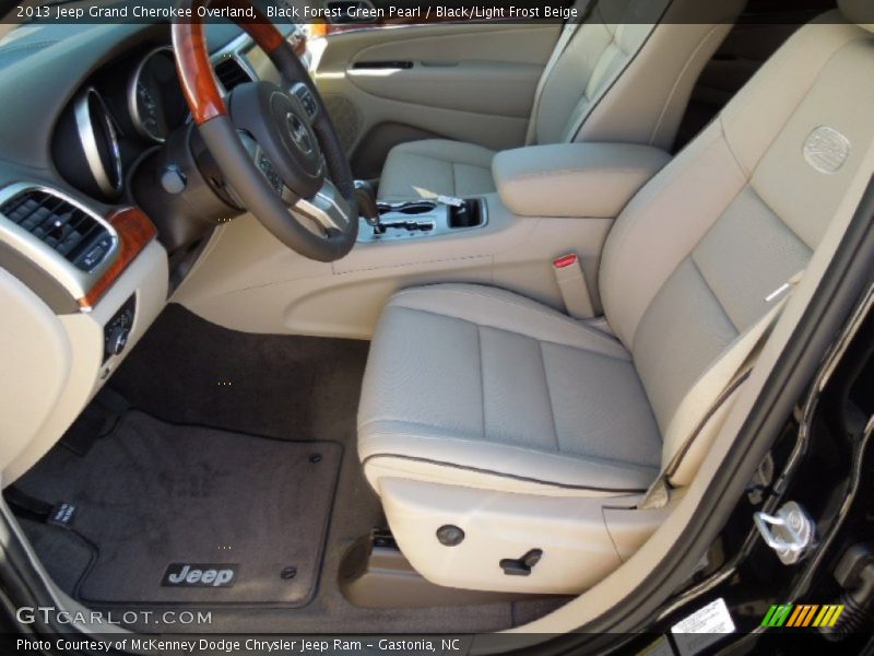 Black Forest Green Pearl / Black/Light Frost Beige 2013 Jeep Grand Cherokee Overland