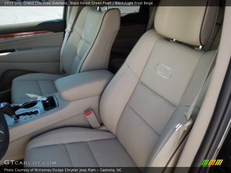 Black Forest Green Pearl / Black/Light Frost Beige 2013 Jeep Grand Cherokee Overland