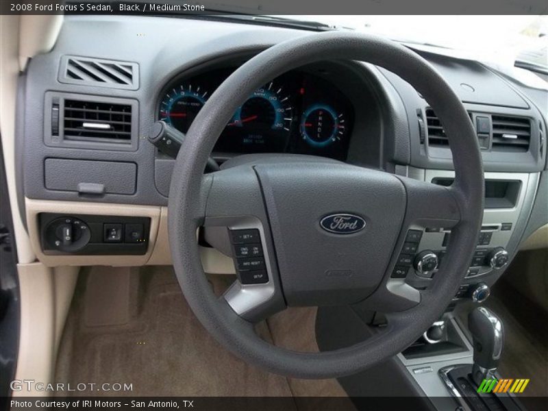 Black / Medium Stone 2008 Ford Focus S Sedan