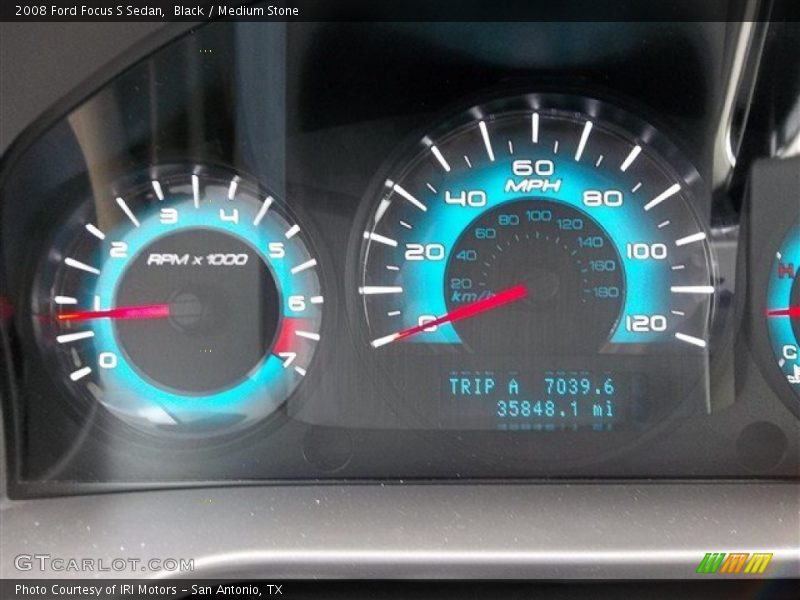 Black / Medium Stone 2008 Ford Focus S Sedan