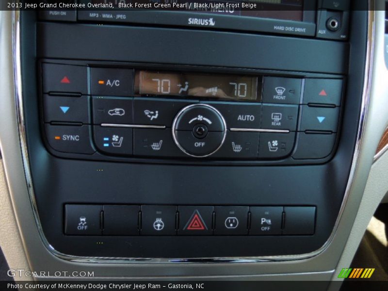 Black Forest Green Pearl / Black/Light Frost Beige 2013 Jeep Grand Cherokee Overland