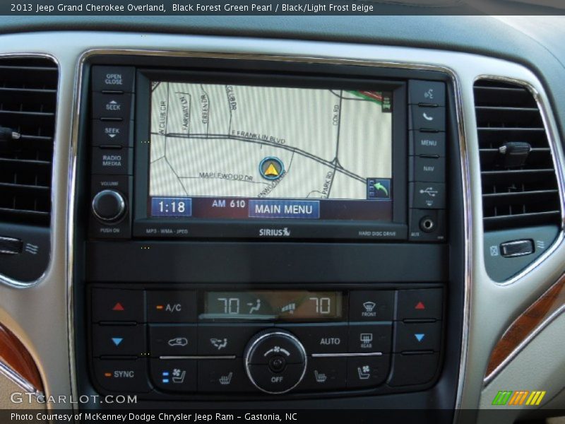 Black Forest Green Pearl / Black/Light Frost Beige 2013 Jeep Grand Cherokee Overland
