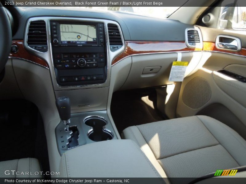 Black Forest Green Pearl / Black/Light Frost Beige 2013 Jeep Grand Cherokee Overland