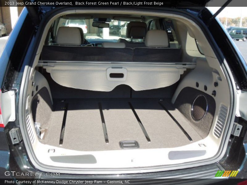 Black Forest Green Pearl / Black/Light Frost Beige 2013 Jeep Grand Cherokee Overland