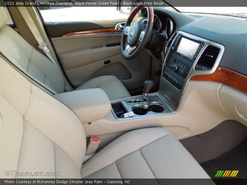 Black Forest Green Pearl / Black/Light Frost Beige 2013 Jeep Grand Cherokee Overland