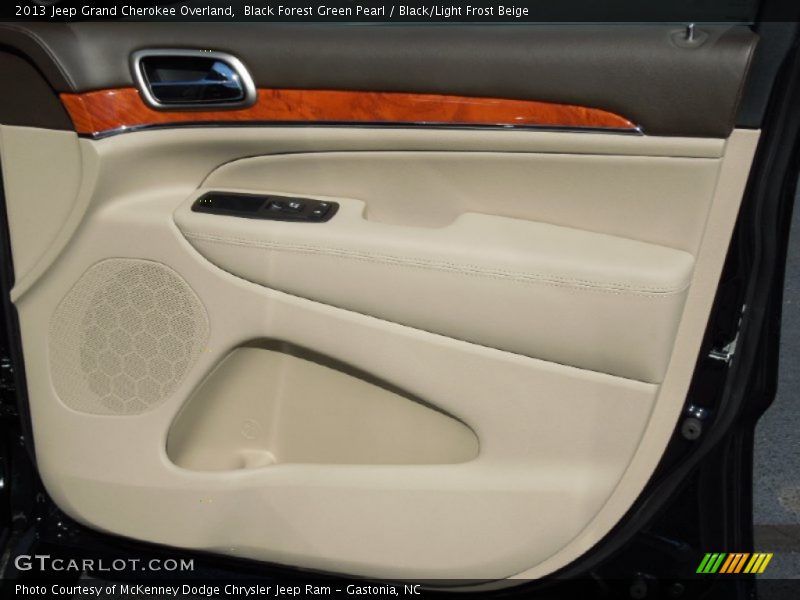 Black Forest Green Pearl / Black/Light Frost Beige 2013 Jeep Grand Cherokee Overland