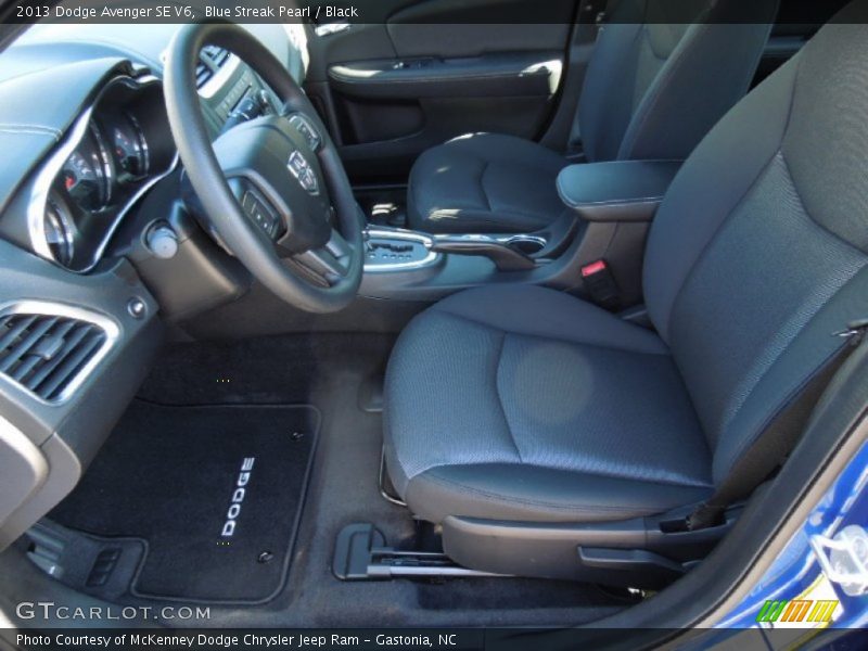 Blue Streak Pearl / Black 2013 Dodge Avenger SE V6