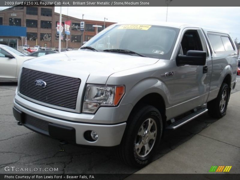 Brilliant Silver Metallic / Stone/Medium Stone 2009 Ford F150 XL Regular Cab 4x4