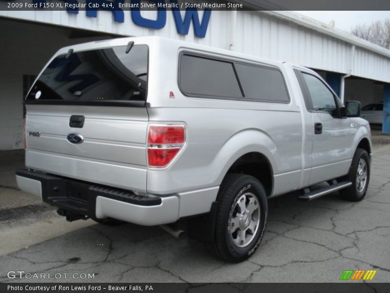Brilliant Silver Metallic / Stone/Medium Stone 2009 Ford F150 XL Regular Cab 4x4
