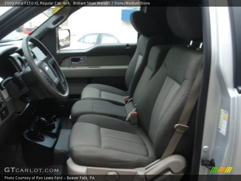 Brilliant Silver Metallic / Stone/Medium Stone 2009 Ford F150 XL Regular Cab 4x4