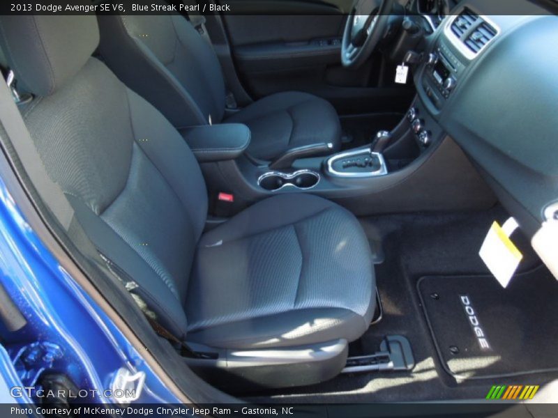 Blue Streak Pearl / Black 2013 Dodge Avenger SE V6