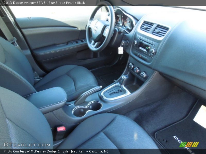 Blue Streak Pearl / Black 2013 Dodge Avenger SE V6