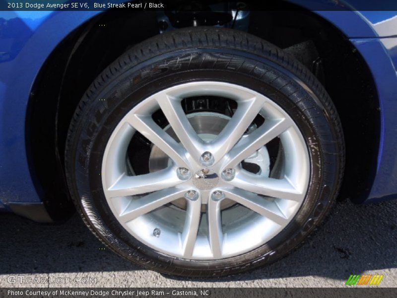 Blue Streak Pearl / Black 2013 Dodge Avenger SE V6