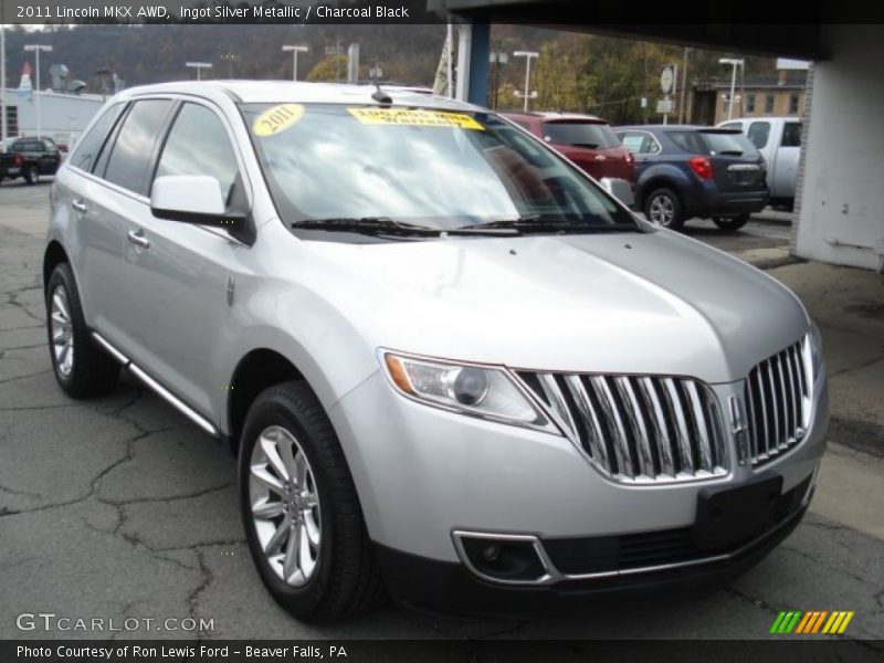 Ingot Silver Metallic / Charcoal Black 2011 Lincoln MKX AWD