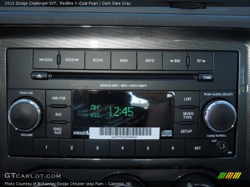 Audio System of 2013 Challenger SXT