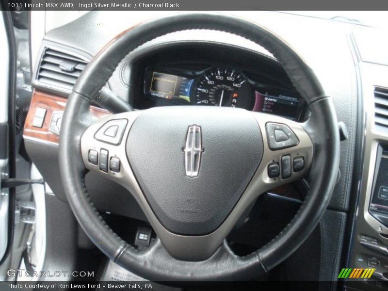 Ingot Silver Metallic / Charcoal Black 2011 Lincoln MKX AWD