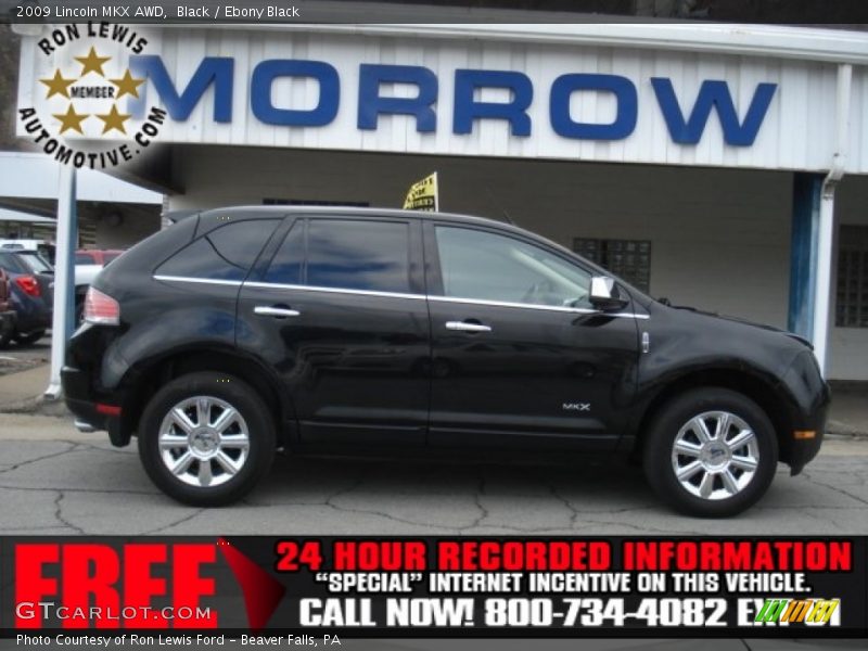 Black / Ebony Black 2009 Lincoln MKX AWD