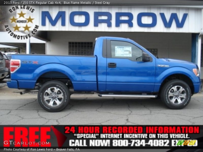 Blue Flame Metallic / Steel Gray 2013 Ford F150 STX Regular Cab 4x4