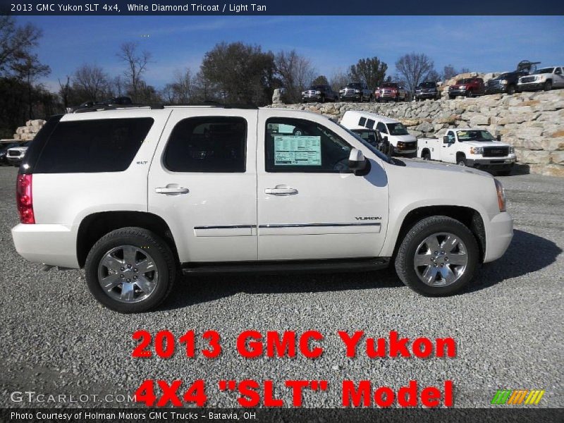 White Diamond Tricoat / Light Tan 2013 GMC Yukon SLT 4x4
