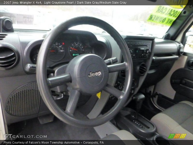 Light Graystone Pearl / Dark Slate Gray/Medium Slate Gray 2007 Jeep Wrangler X 4x4
