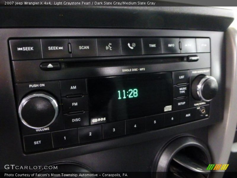 Light Graystone Pearl / Dark Slate Gray/Medium Slate Gray 2007 Jeep Wrangler X 4x4