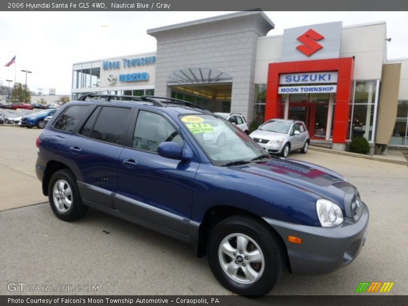 Nautical Blue / Gray 2006 Hyundai Santa Fe GLS 4WD
