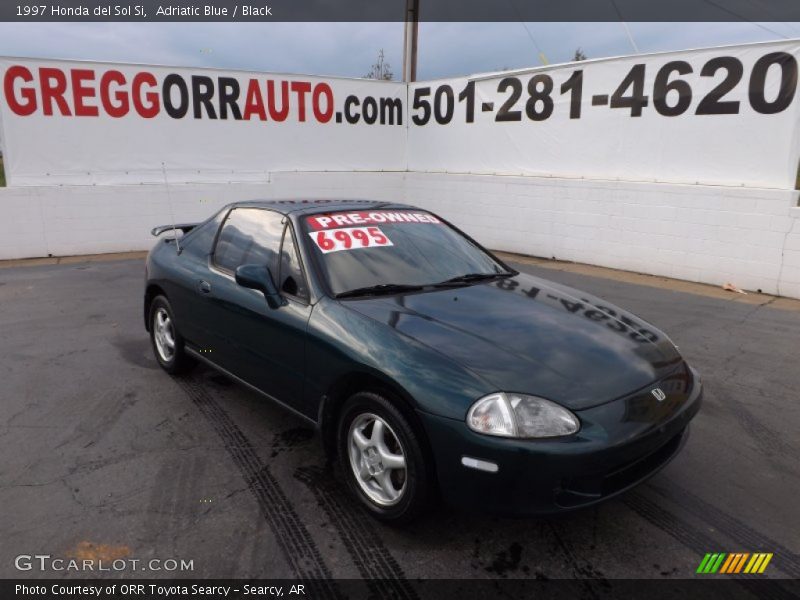 Adriatic Blue / Black 1997 Honda del Sol Si