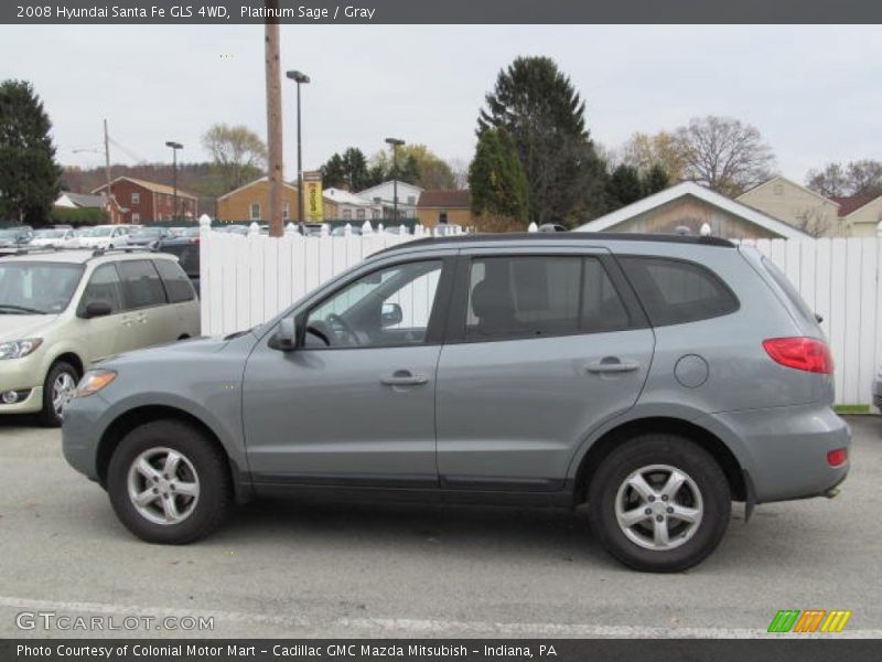 Platinum Sage / Gray 2008 Hyundai Santa Fe GLS 4WD