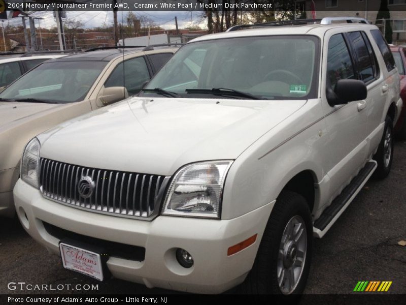 Ceramic White Pearl / Medium Dark Parchment 2004 Mercury Mountaineer Premier AWD