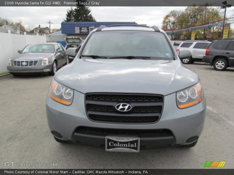 Platinum Sage / Gray 2008 Hyundai Santa Fe GLS 4WD