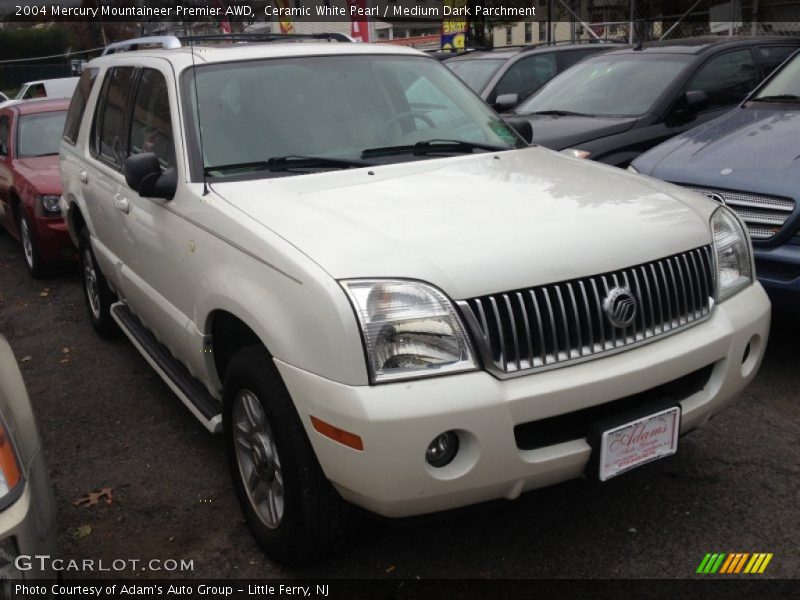 Ceramic White Pearl / Medium Dark Parchment 2004 Mercury Mountaineer Premier AWD