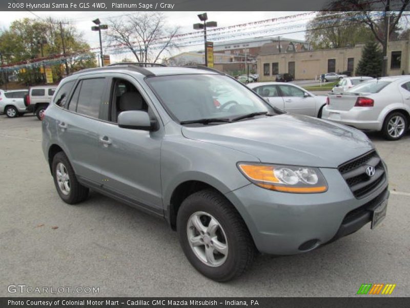 Platinum Sage / Gray 2008 Hyundai Santa Fe GLS 4WD