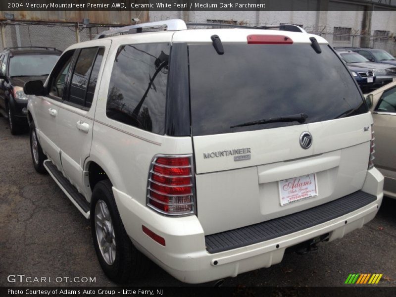 Ceramic White Pearl / Medium Dark Parchment 2004 Mercury Mountaineer Premier AWD