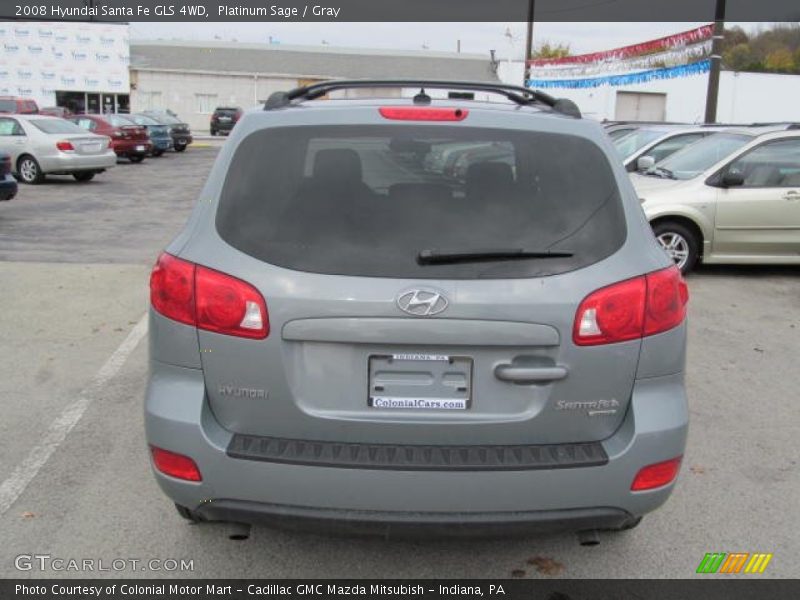 Platinum Sage / Gray 2008 Hyundai Santa Fe GLS 4WD